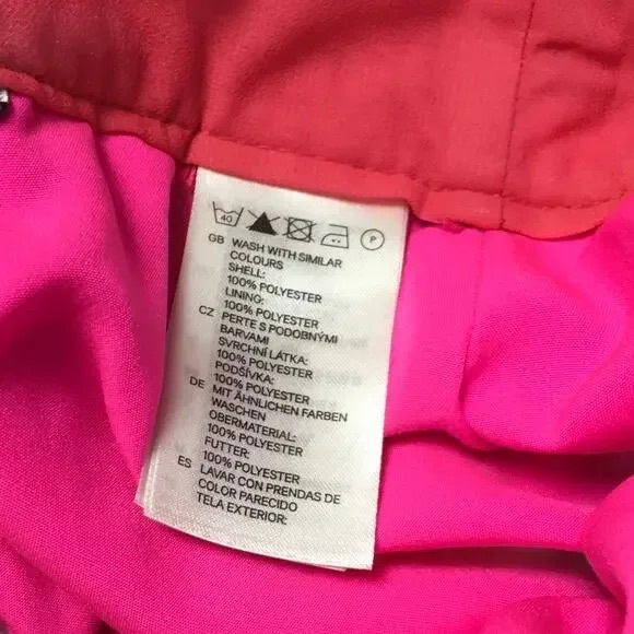 H&M Mini Skirt Neon Pink Red Layered skirt - Picture 3 of 4